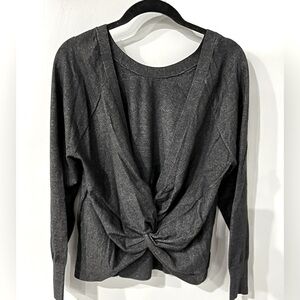 Victoria’s Secret Twist Back Sweater, gray, S
